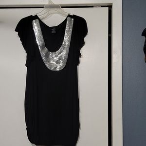 Sequined black top